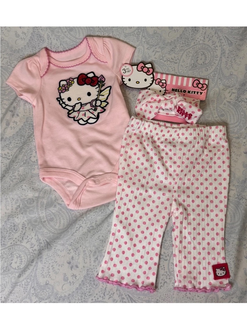 Hello Kitty Rose Fairy Infant 3 piece pant set